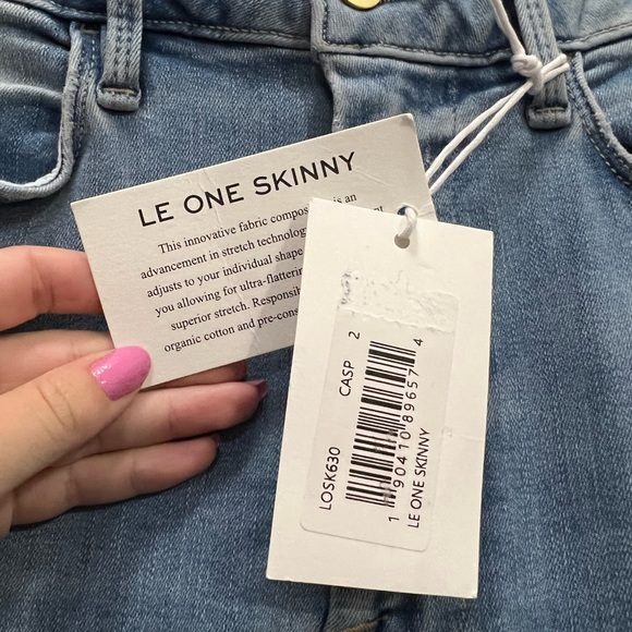 NWT Frame Blue Caspio Le One Skinny Mid-Rise Denim Jeans Size 2 US $218 - Picture 4 of 6